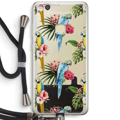 Kleurrijke papegaaien: Huawei Ascend P10 Lite Transparant Hoesje met koord