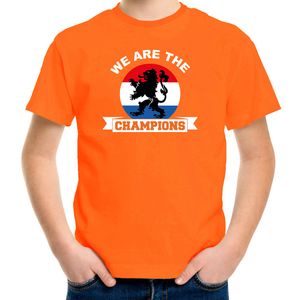 Oranje t-shirt we are the champions voor kinderen - Holland / Nederland supporter shirt EK/ WK