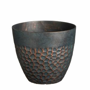 Mica Decorations Plantenpot Bravo - kunststof - buiten/binnen - Diep groen - D30 x H26 cm   -