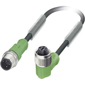 Phoenix Contact 1681554 Sensor/actuator connector, geassembleerd M12 Aantal polen: 3 Stekker, recht, Bus, haaks 0.60 m 1 stuk(s)