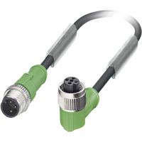 Phoenix Contact 1681554 Sensor/actuator connector, geassembleerd M12 Aantal polen: 3 Stekker, recht, Bus, haaks 0.60 m 1 stuk(s) - thumbnail