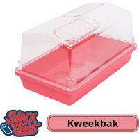 Synx Tools Kweekbak Roze kweekkastje met deksel 32cm - Tuinieren/Moestuinbak - Moestuin artikelen - Tuin benodigdheden - thumbnail