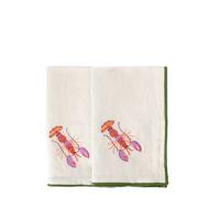 Sissy-Boy Set van 2 multicolour servetten met kreeft-2st.