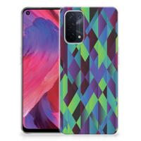 OPPO A93 5G TPU Hoesje Abstract Green Blue