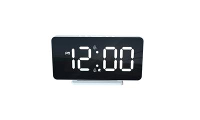 Slim-line Digitale Wekker - Dual Alarmklok - Groot Wit Display - USB Poort (HCG025)