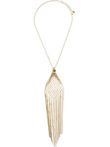 Rosantica Aquilone lattice fringed necklace - Or