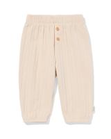 HEMA Newborn broek comfy fit rib ecru (ecru)