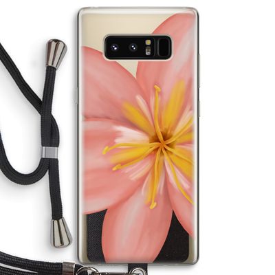 Pink Ellila Flower: Samsung Galaxy Note 8 Transparant Hoesje met koord