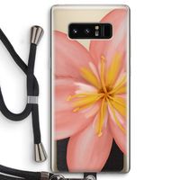 Pink Ellila Flower: Samsung Galaxy Note 8 Transparant Hoesje met koord