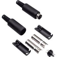 BKL Electronic 0204002 Miniatuur-DIN-connector Stekker, recht Aantal polen: 4 Zwart 1 stuk(s)