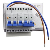 SEP combiset aardlekschakelaar + 2 installatieautomaat 1polig+N B16 + kookgroep B16
