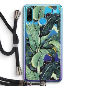 Bananenbladeren: Huawei P30 Lite Transparant Hoesje met koord