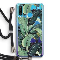 Bananenbladeren: Huawei P30 Lite Transparant Hoesje met koord