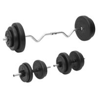 Halterset met gewichten curl 60 kg
