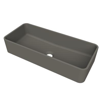 Arcqua Case Opbouw Waskom Rechthoek 60x26 Mat Quartz Grijs Arcqua
