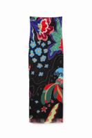 Bandeau midi-jurk junglemotief - BLACK - XL