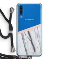 A touch of peach: Samsung Galaxy A50 Transparant Hoesje met koord