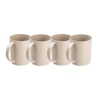 Plasticforte onbreekbare Drinkbekers - 12x - kunststof - 350 ml - taupe - kinderen - camping