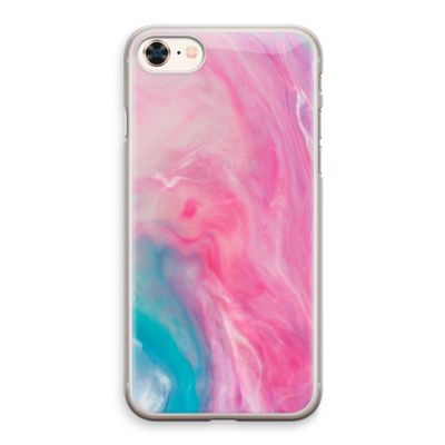 Roze explosie: iPhone 8 Transparant Hoesje