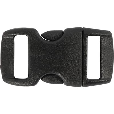 Creativ Company Klik sluiting, l: 29 mm, b: 15 mm, gatgrootte 3x11 mm, zwart, 4 stuk/ 1 doos