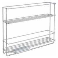 Metaltex space saver smart kitchen uitschuifbaar kruidenrek 6x28x22 cm zilver