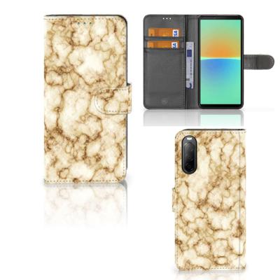 Sony Xperia 10 IV | Bookcase | Marmer Goud