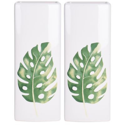 2x Witte radiator waterverdampers/luchtbevochtigers monsterablad 21 cm