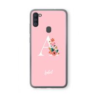 Pink Bouquet: Samsung Galaxy A11 Transparant Hoesje