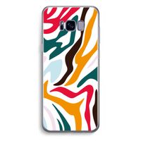 Colored Zebra: Samsung Galaxy S8 Plus Transparant Hoesje