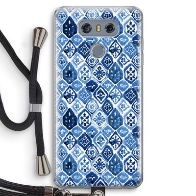 Blauw motief: LG G6 Transparant Hoesje met koord