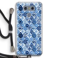Blauw motief: LG G6 Transparant Hoesje met koord