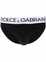 Dolce & Gabbana slip à taille à logo - Noir - thumbnail