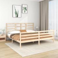Bedframe zonder matras massief hout 200x200 cm