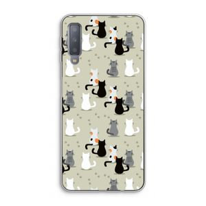 Katten: Samsung Galaxy A7 (2018) Transparant Hoesje