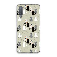 Katten: Samsung Galaxy A7 (2018) Transparant Hoesje Katten: Samsung Galaxy A7 (2018) Transparant Hoesje