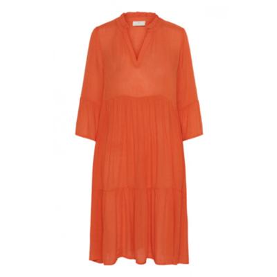 Kaffe - Rood | unisex | Jurk | Rood | 44 | regular | Kamst mode