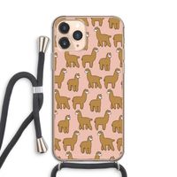 Alpacas: iPhone 11 Pro Transparant Hoesje met koord