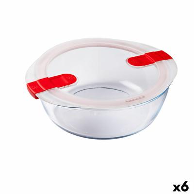 Hermetische Lunchtrommel Pyrex Cook&heat 26 x 23 x 8 cm 2,3 L Rood Glas (6 Stuks)