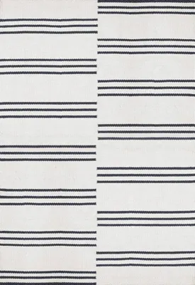 Layered - Vloerkleed Ticking Wool Rug Bone White -