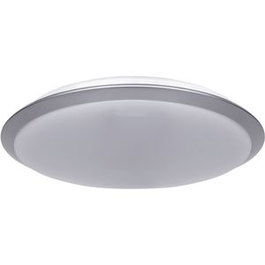 LED Plafondlamp - Aigi Ashly - Opbouw Rond 18W - Natuurlijk Wit 4000K - Mat Zilver - Aluminium