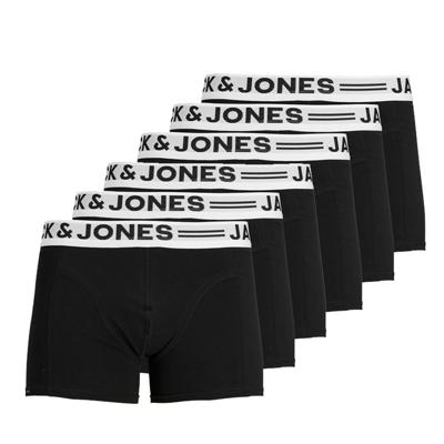 Jack & Jones Boxershorts SENSE Trunks 6-pack Zwart-M