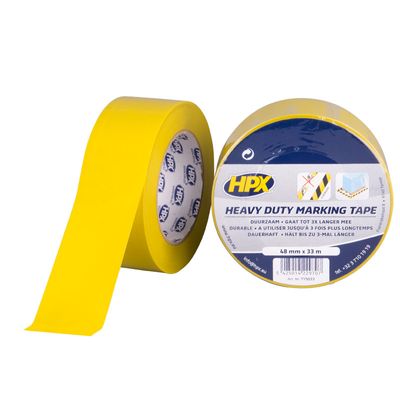 HPX Zelfklevende hoogwaardige markeringstape | Geel | 48mm x 33m - TY5033 | 24 stuks TY5033