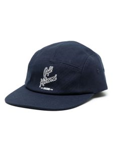 CAFÉ KITSUNÉ casquette en coton à logo imprimé - Bleu