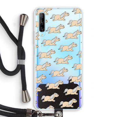 Ponys: Huawei P Smart Pro Transparant Hoesje met koord