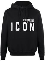 DSQUARED2 hoodie à imprimé Icon - Noir DSQUARED2 hoodie à imprimé Icon - Noir