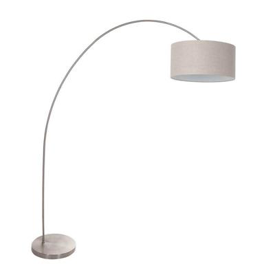 Steinhauer BooglampSolva metaal met grijze kap - 3912ST
