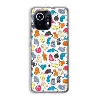 Kleurrijke katten: Xiaomi Mi 11 Transparant Hoesje