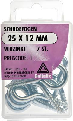 Schroefoog 25x12mm verz 7st - Deltafix