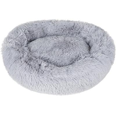 Purlov Honden/kattenmand/kussen - grijs - D60 cm - Huisdieren lig/slaap kussen