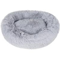 Purlov Honden/kattenmand/kussen - grijs - D60 cm - Huisdieren lig/slaap kussen